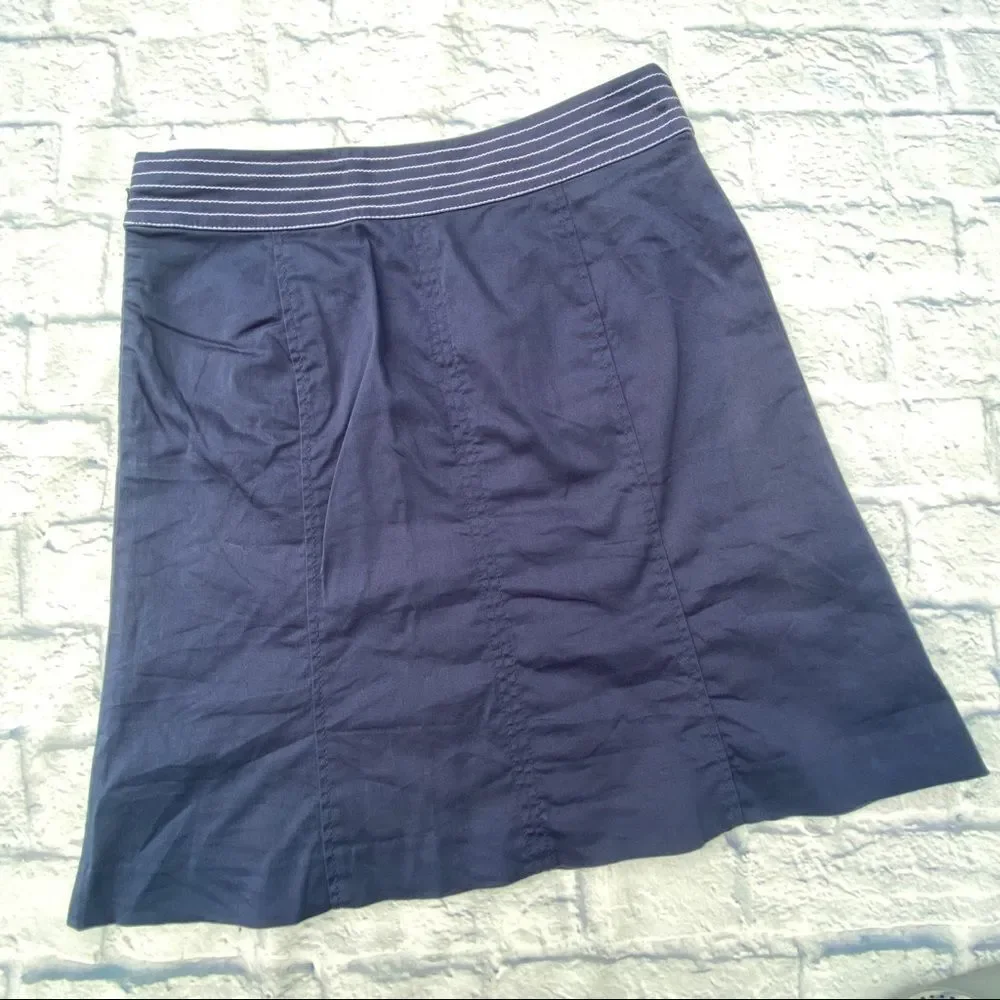 Lilly Pulitzer Navy Skirt With Button Detail 4